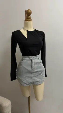 Long Sleeve Top 🖤 #longsleeve #womenswear #tops #fyp 