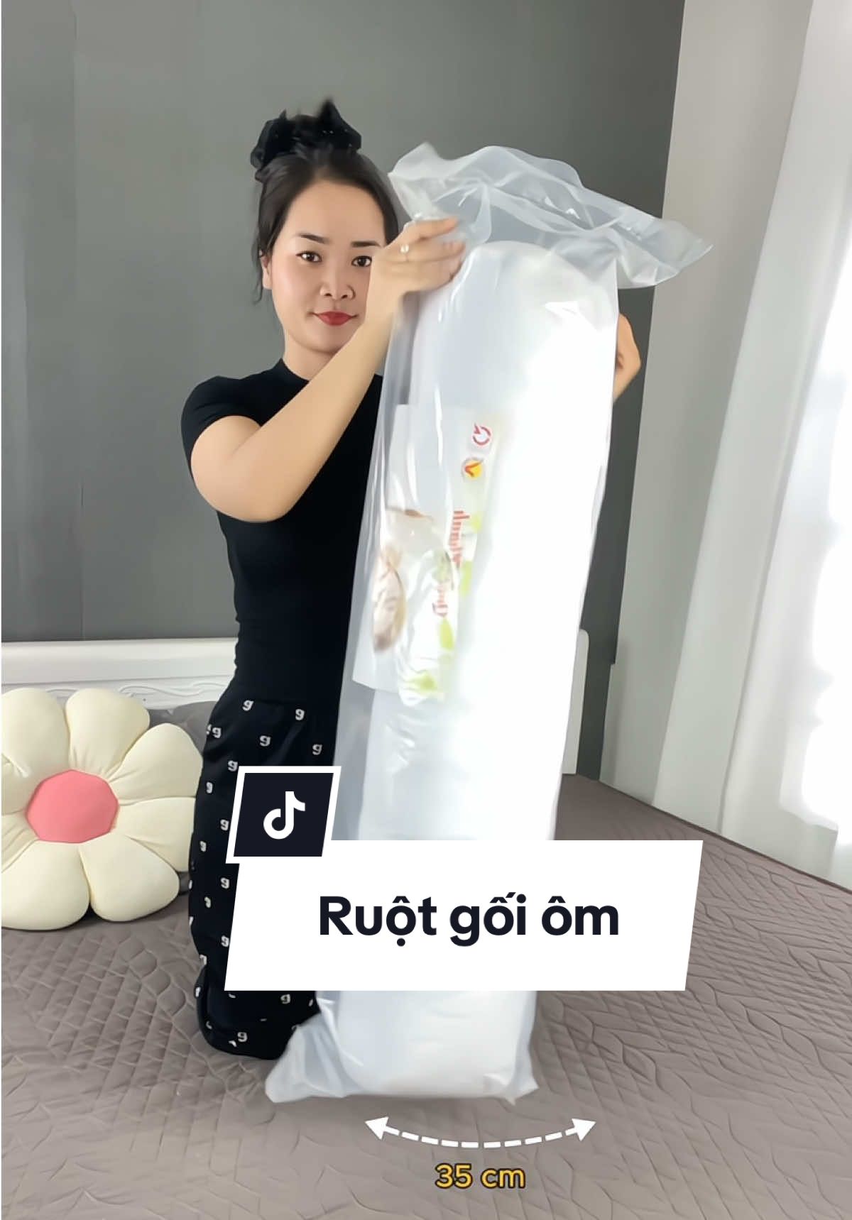Ruột gối ôm ép hơi dài 100x35cm gác chân hay ôm siêu thích luôn #ruotgoi #ruotgoiom #goiom #goigacchan #duongthuyreview 