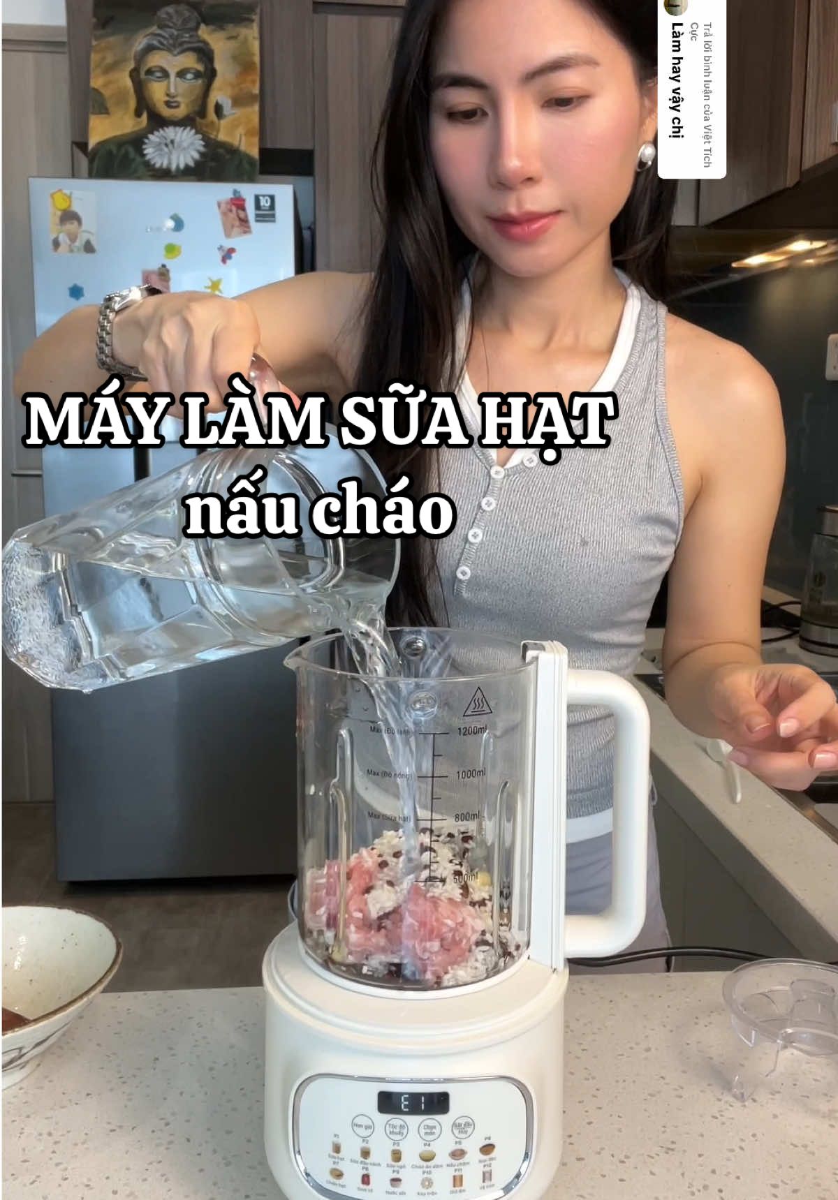 Trả lời @Việt Tích Cực giờ mới dậy nổi,có miếng cháo khoẻ liền ☺️ #healthy #maylamsuahat #masuto #chaodinhduong #ngocmyfrance 