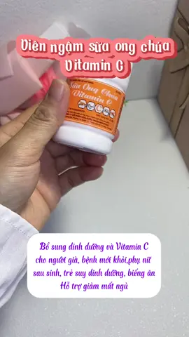Viên ngậm sữa ong chúa Vitamin C. #keongam #vitaminc #suaongchua #xuhuong 