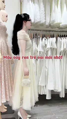 Mẫu váy ren trễ vai mới nhất  🥰 #hoaithumin #minchuyenvay #vaythietke #vayxinh #shopbanvaydep              