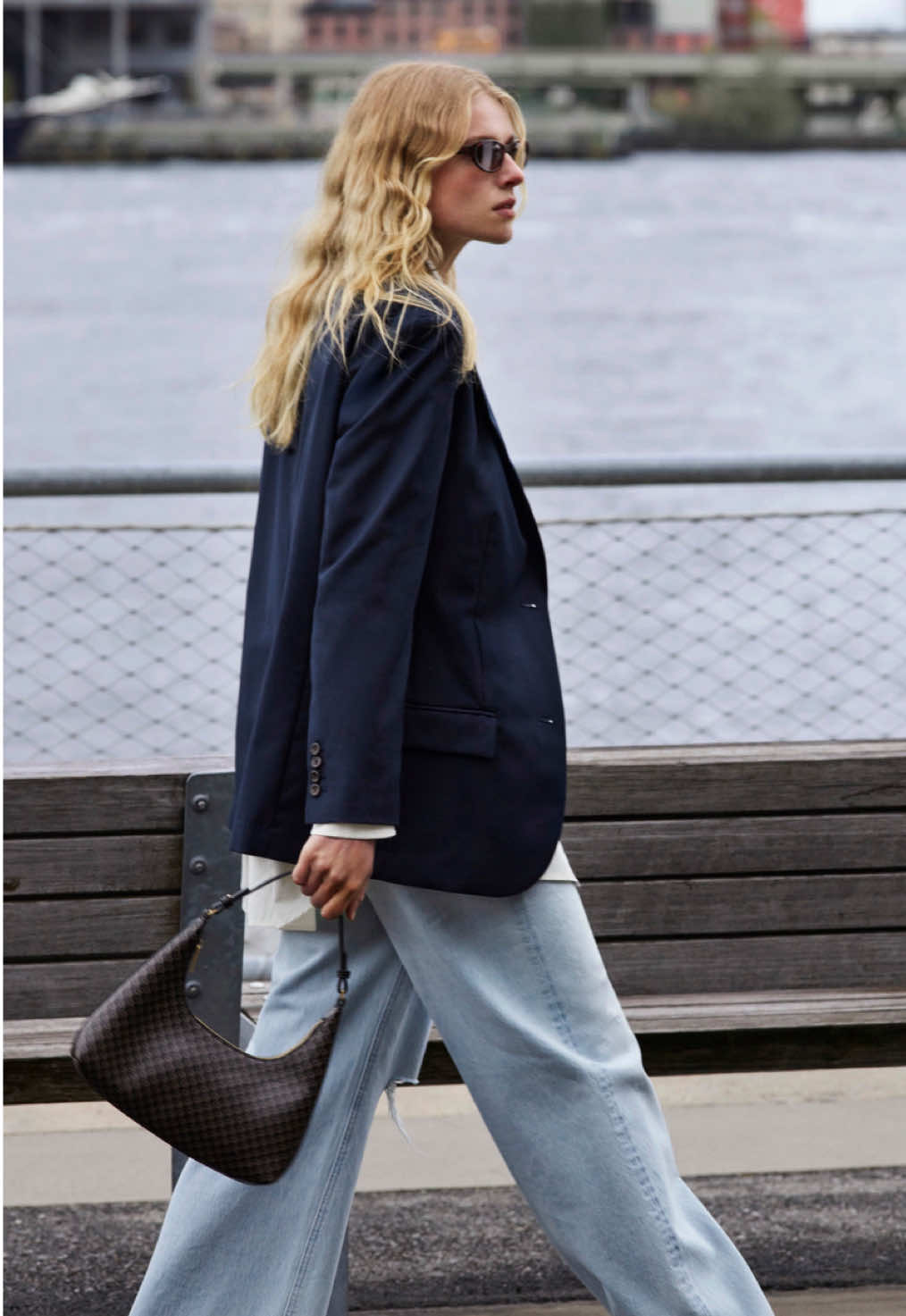 Stepping into fall with laidback confidence. Think fluid, light layers over relaxed denim. Minimal accessories for a sleek touch.