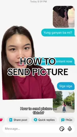 How to send picture on tiktok? Ito na mima @arra solis 
