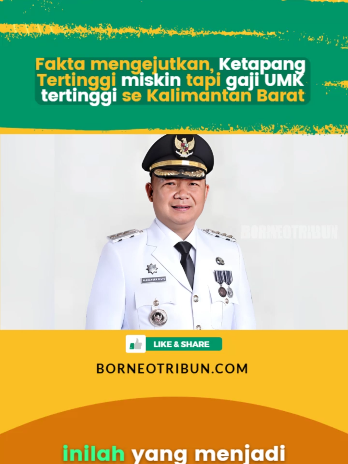 Fakta mengejutkan, Ketapang miskin tapi gaji UMK tertinggi se Kalimantan Barat Ada kabar menarik sekaligus cukup mengejutkan datang dari Kabupaten Ketapang, Kalimantan Barat. Berdasarkan data terbaru dari Badan Pusat Statistik tahun 2024, Ketapang menempati posisi nomor satu di dua hal sekaligus. Pertama, sebagai kabupaten dengan angka kemiskinan tertinggi. Dan kedua, sebagai kabupaten dengan gaji Upah Minimum Kabupaten atau UMK tertinggi di seluruh Kalimantan Barat. Menurut catatan BPS, jumlah penduduk miskin di Ketapang pada tahun 2024 mencapai 46 ribu lebih jiwa. Sementara itu, UMK ditetapkan sebesar Rp3.396.267 per bulan, yang artinya lebih tinggi dibandingkan kabupaten maupun kota lainnya di Kalbar. Kunjungi & Ikuti: https://www.youtube.com/@borneotribun https://www.instagram.com/borneotribun https://www.tiktok.com/@borneotribun.com https://www.threads.com/@borneotribun https://x.com/borneotribun https://www.borneotribun.com/ #tiktoknews #beritaterbaru #viralindonesia #fypindonesia #fyp #fypシ #beritaviral #beritahariini #ketapang #kalimantanbarat #bupatiketapang #alexanderwilyo #umkkalbar #umkketapang #gajiumk #beritakalimantan #indonesiaviral #fypkalbar #politikindonesia #beritapemerintah #csrperusahaan #infrastruktur #beritapopuler