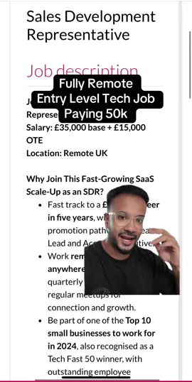 Fully Remote Entry Level Tech Job. Follow and comment asking for the link and I’ll send it over! #techtok #techsales #Tech #remotework #fyp 