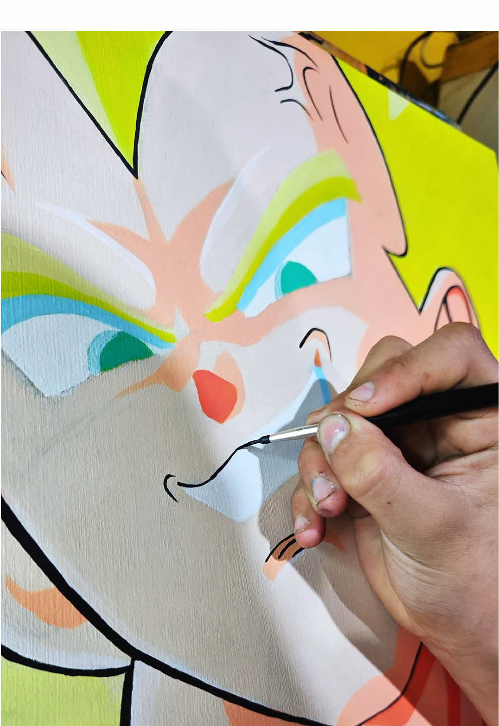 Drawing Majin Vegeta🔥😃🫟 #painting #drawing #majinvegeta #asmr #luccidelosbravitos