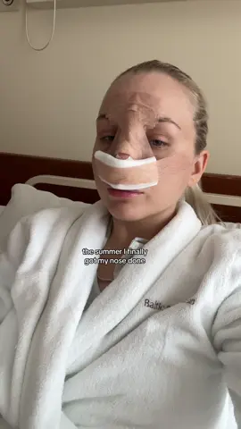 day 1 post nose job op🫦 #nosejob #rhinoplasty #recovery 