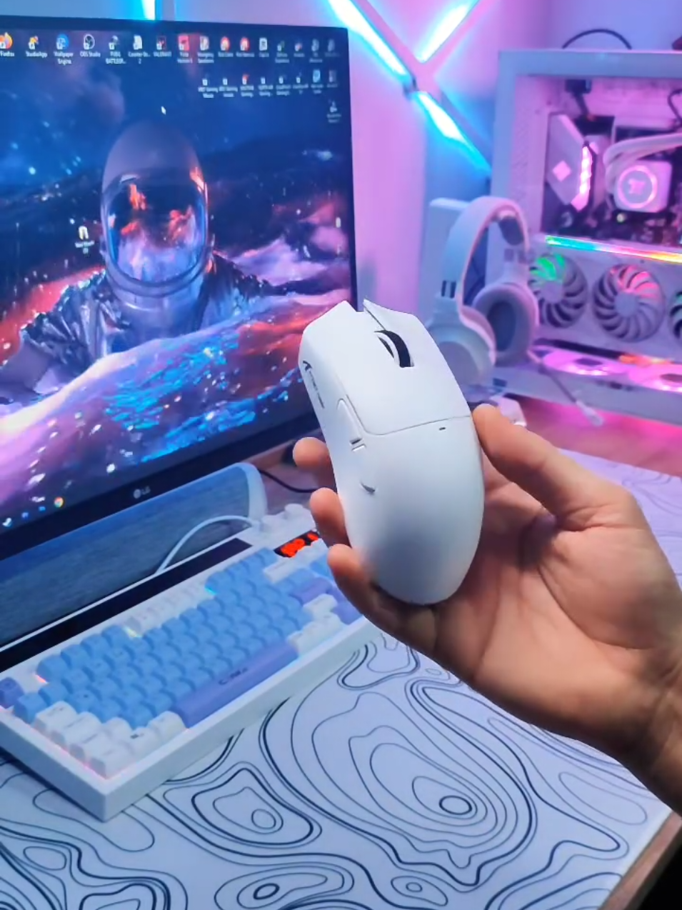 💥Mouse Sem Fio Attack Shark X11 PAW 3311 Branco💥 #sorocaba #xiaomi #iphone #gamer #mousegamer 