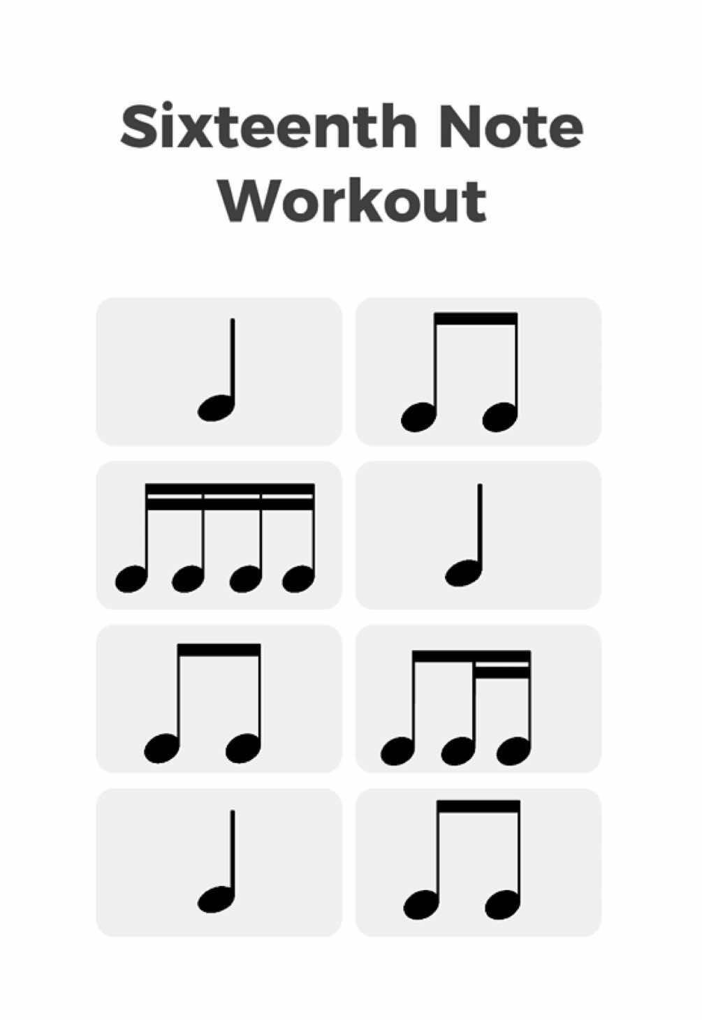 🚀 Sixteenth Note Workout! Tap, clap, or play along and see if you can stay locked in 🔥 This one will test your timing 👀 #SixteenthNotes #RhythmChallenge #TrainYourMusicBrain #MusicTheory #MusicianLife