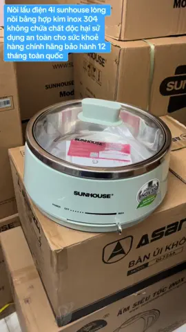Nồi lẩu điên 4l sunhouse lòng nồi bằng hợp kim 304 sử dụng an toàn cho sức khoẻ hàng chính hãng nồi lẩu đa năng nấu ăn nhanh #xuhuong #shopuytin #noilaudiensunhouse4lit #noilaudiendanang #noinaulauchienxao 
