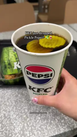 Would you give it a try 👀🥒 #toronto#torontofood#kfc#picklepepsi 