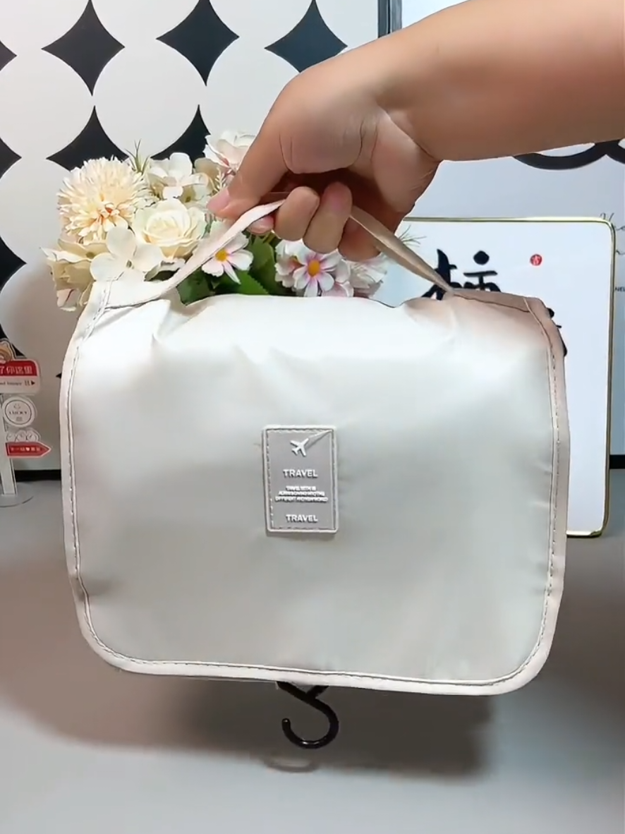 Travel Makeup Organizer Hanging Toiletries Bag #makeupbag #travel #organizer #waterproofbag #tiktokph 