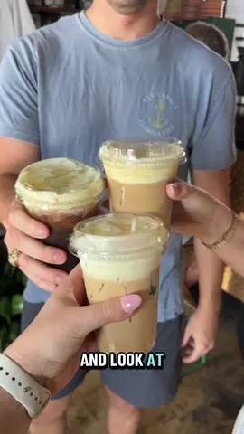 The Banana Cold foam at Slowpokes has been on my mind for weeks now 🍌☕️ #slowpokes #coffeeshop #houstoncoffee #hyperfixation #bananacoldfoam 
