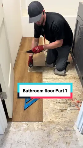 LVP flooring in bathroom #vinylflooring #lvp #lvt #laminateflooring #homeimprovement 