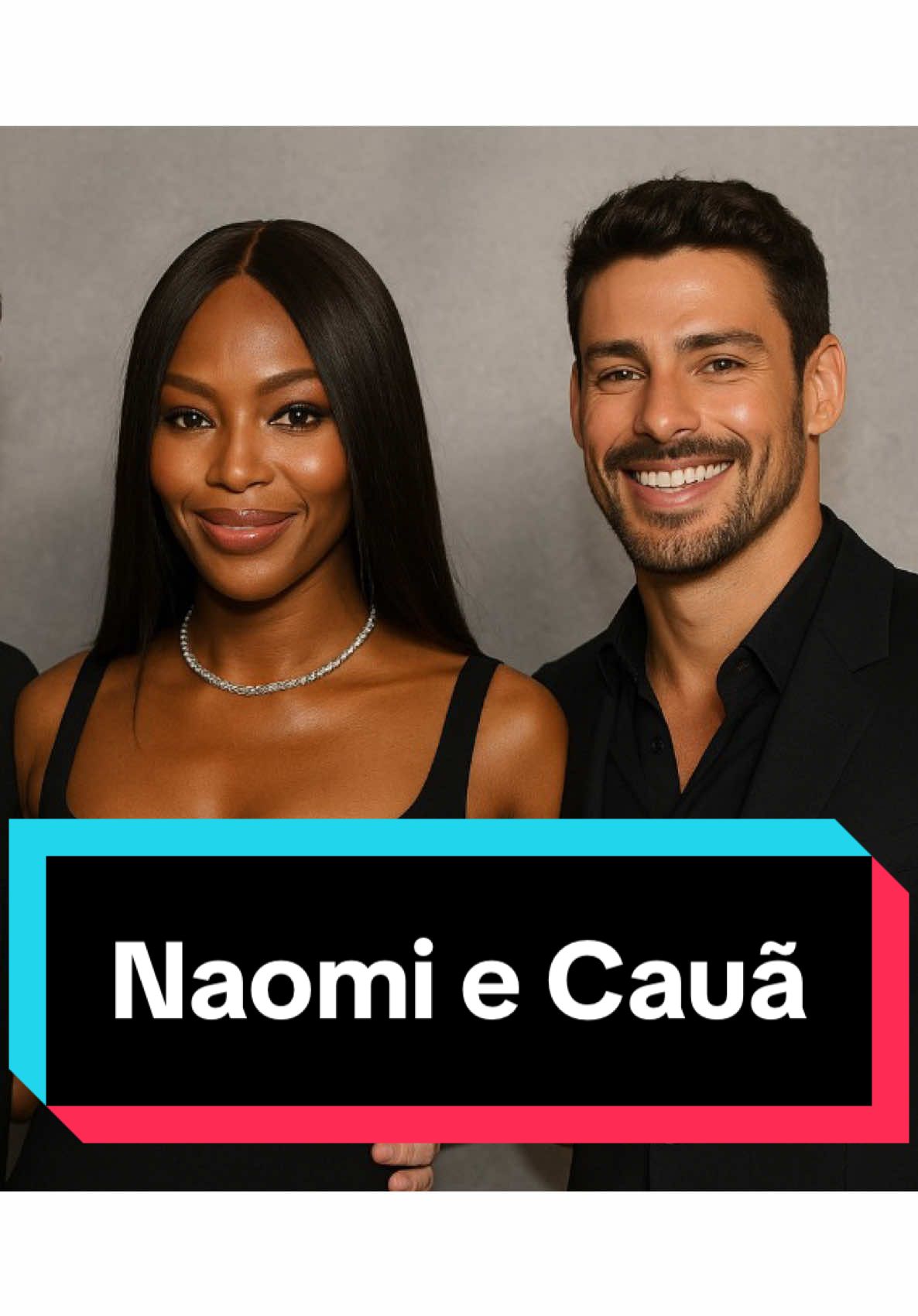 Naomi Campbell e Cauã Reymond no no Domingão do Huck, ela contou que conheceu Cauã em 2001 em Nova York quando estudaram juntos.