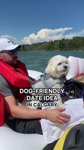 🐶 Dog-friendly Date Idea in Calgary 🐶 Add this to your Calgary bucket list ❤️ Floating down the Bow River is such a great date idea and the perfect way to soak up what’s left of summer. We started at Bowness Park and floated all the way to East Village. It was the perfect mix of adventure, scenery and summer vibes. #yyc #calgary #yyccalgary #yycliving #explorecalgary   . . . .