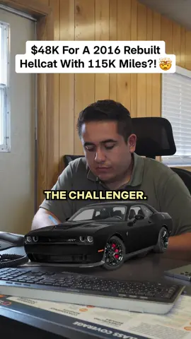 115K miles on a Hellcat. That’s no car deal. #hellcatchallenger #usedcardeal #reconstructedtitle