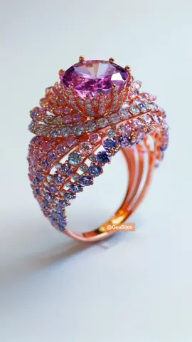Adorned by colors #pink #ring #art #jewelry #gold 