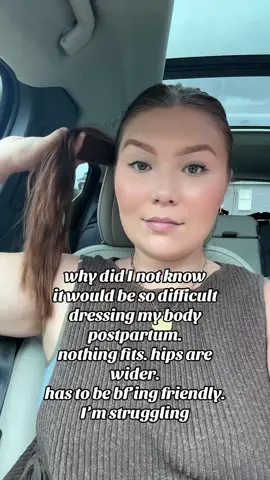 grateful for this body and what it’s done. sad because nothing fits & it’s hard to find what my style is. so over athletic clothes 🥲 #postpartum #newmom #firsttimemom 