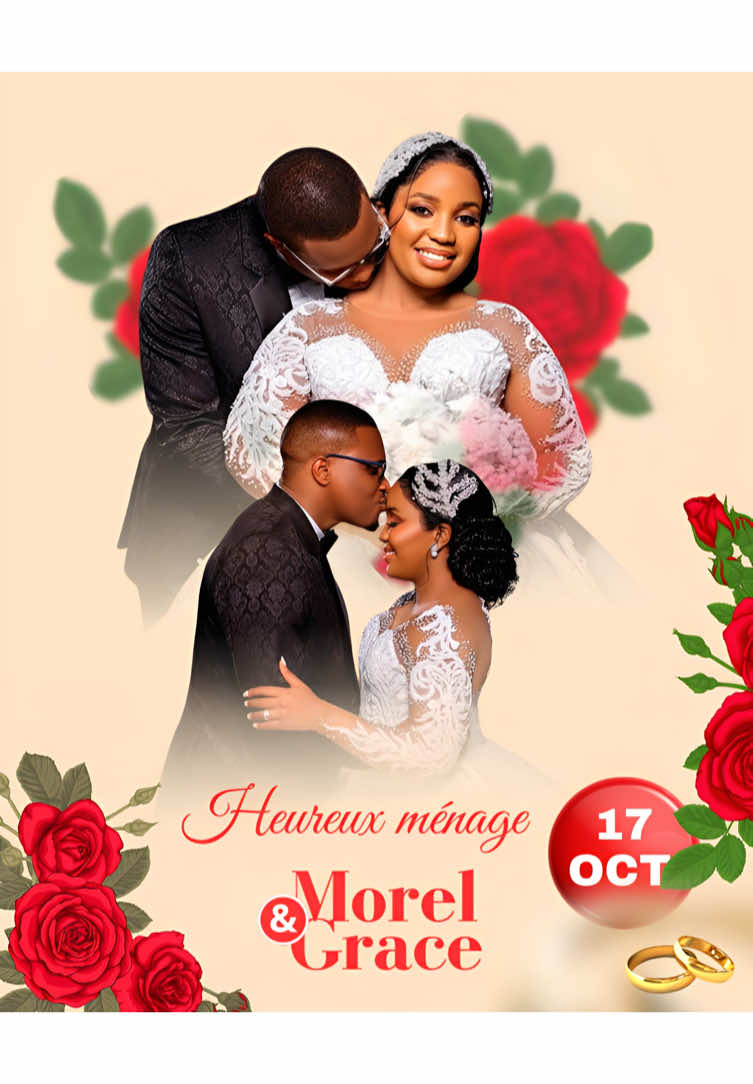 Réalisons ensemble une affiche de Mariage ! T’attend quoi pour adhérer mon groupe de formation ? 😉❤️ #OuraGraphik #canva #formation #mariage #fiancee💍 