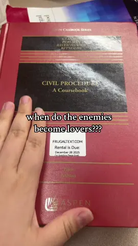 no one spoil it!  #lawschool #1L #BookTok #civilprocedure #chappellroan 