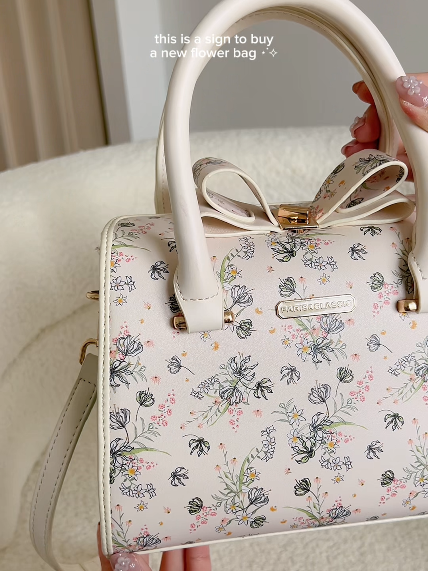 Hazel is one of our sweetheart! Like flowers blooming on snow, Hazel Bag makes every outfit feel softer, sweeter, and a little more magical. Menurutmu Hazel lebih cocok dipakai ke date night atau brunch? #parisandclassic #yourfeminineera
