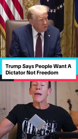 Trump Says People Want A Dictator Not Freedom #usa #america  Trump said again today that people would rather have him as a dictator than have a free society. Yesterday he mocked people who want to keep their American freedom, and then said that a lot of people are saying “Maybe they want a dictator”. Trump keeps saying this out loud in hopes of normalizing it to the point that you will accept it. Trump has also started to cover DC in posters of himself. His agriculture secretary said today that America is in the midst of a new revolution that Trump himself is leading, saying it’s like 1776… Yeah it’s gonna be like 1776 alright. This comes as Trump continues to say that he is deploying the military to Chicago, and then to New York, Philadelphia, and Boston in addition to LA and DC. A new poll shows that only 38% of Americans agree with using the military to do “law enforcement” in DC… Notably back in June, only 41% of Americans approved of this in LA. So a majority of the country is extremely mad about this and according to the polls - even more people are getting mad about it the longer it goes on, and they haven’t even gotten to Chicago or New York yet. This has created a national conversation on what rights we have left to resist an emerging dictatorship and what the Founding Fathers said should be done. Many have pointed to Federalist 28, where Alexander Hamilton argued to the American public that the Constitution protects against dictators because it grants the people the natural right of armed resistance to ensure tyranny can never take hold. This is what he wrote: “If the representatives of the people betray their constituents, there is then no resource left but in the exertion of that original right of self-defense. If circumstances should at any time oblige the people to recur to that original right, they must rush tumultuously to arms, without concert, without system, without resource — except in their courage and despair.” Stephen Miller also said last night that the Democratic Party is a domestic terrorist organization… totally normal things to be saying as you send the military to occupy their cities. Some have said he’s trying to manufacture consent to arrest all Democrats. By the way, this guy, Stephen Miller, his wife said on her podcast that all he eats is mayonnaise.