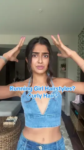 Plus points if you have curly hair too bc my curls are done for on a run #Running #runner #hairstyle #runninghairstyles #curlyhair 