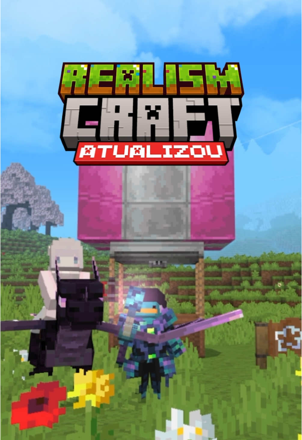 A ATUALIZAÇÃO DO REALISM CRAFT 2.0 PRO MINECRAFT BEDROCK #Minecraft #fyp #minecraftpe 
