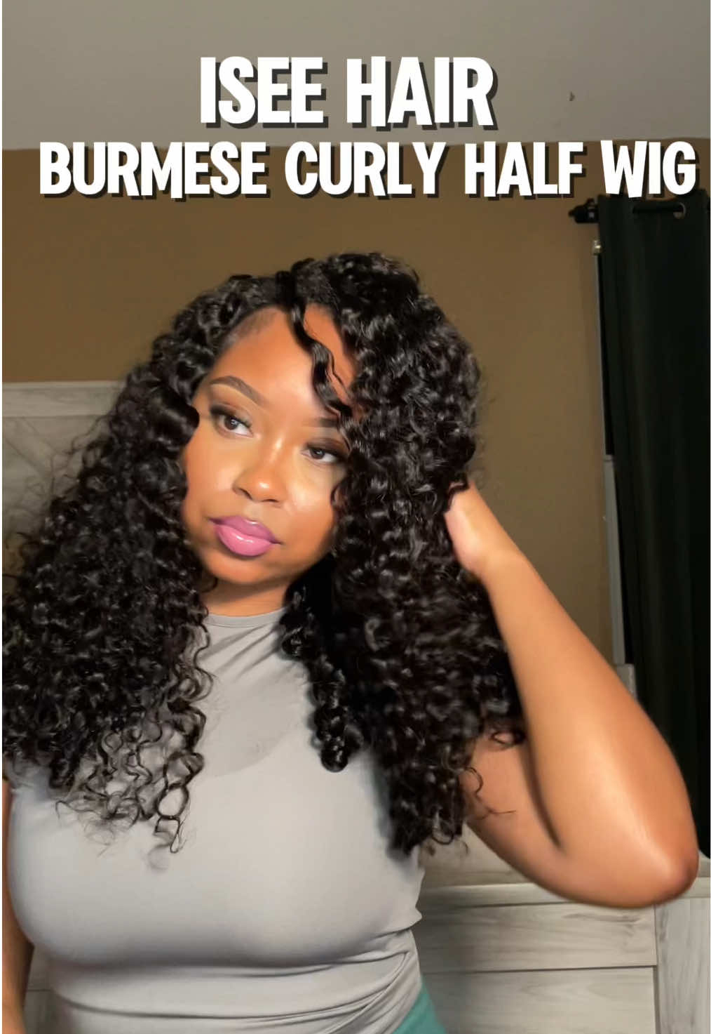 Now this is a half wig 😍😍 @ISEEHAIR #halfwigtok #iseehalfwig #wearandgowigs #curlywig #wigreview 