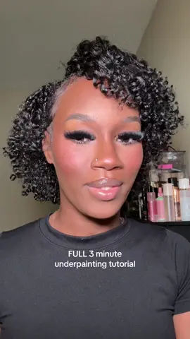 DETAILED underpainting product list:  @Natasha Denona liquid bronzer (fling) @makeupforever HD skin face essentials (palette 2) @Fenty Beauty brightening powder (peach), killawatt freestyle highlighter duo @Huda Beauty easy bake setting powder (banana bread) @Haus Labs by Lady Gaga power sculpt velvet bronzer (jatoba sun)  #underpainting #makeuptutorial #makeuproutineeveryday #softglammakeuplook #blackgirlmakeup 