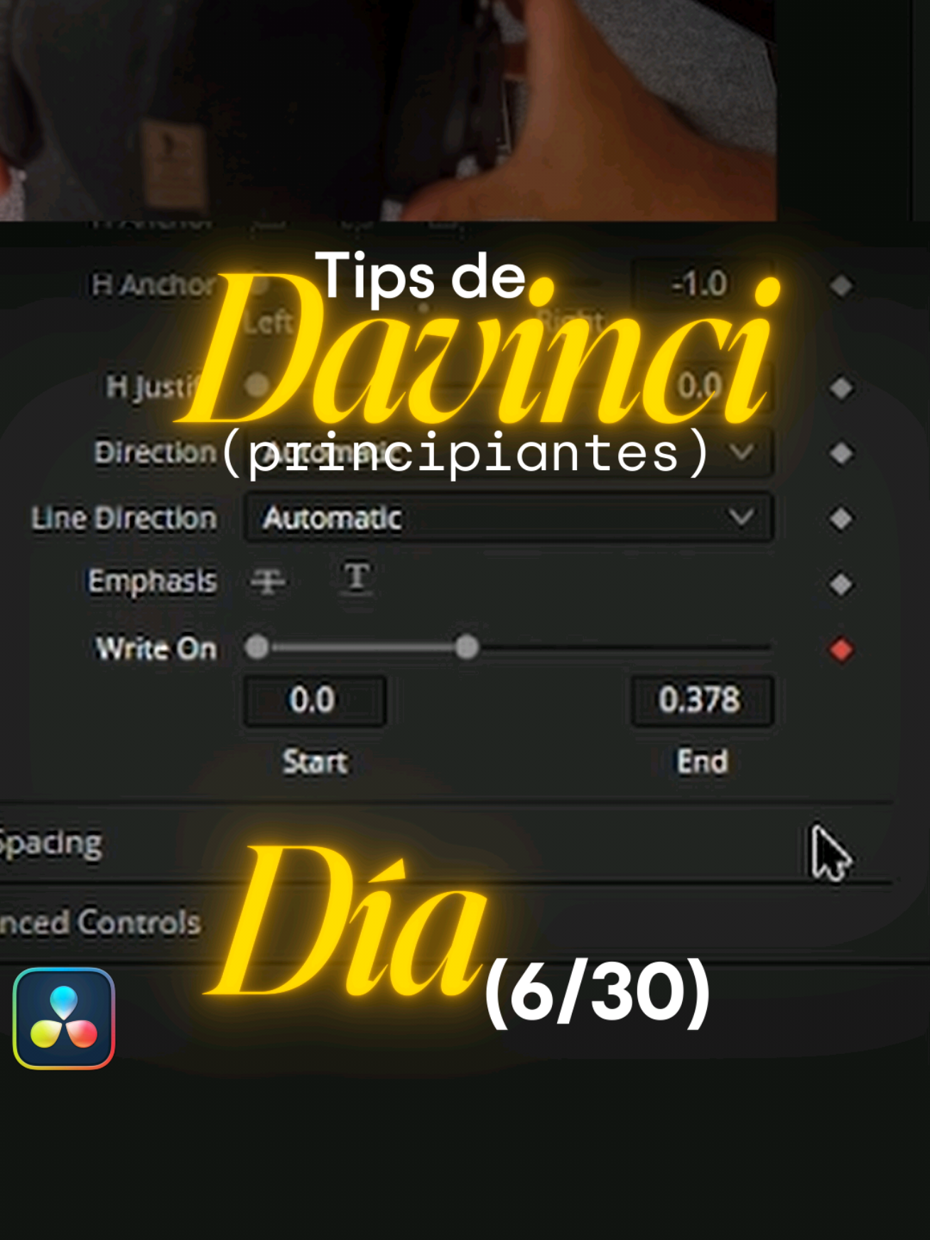 Cómo hacer una animación palabra por palabra en Davinci Resolve para principiantes Día 6/30 #davinciresolve #ediciondevideo 