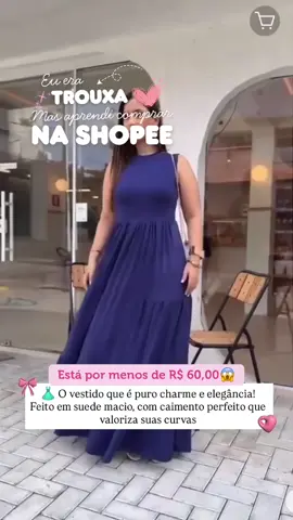 👗 O vestido que é puro charme e elegância! Feito em suede macio, com caimento perfeito que valoriza suas curvas: ✅ Longo e sofisticado ✅ Confortável e estiloso ✅ Veste do 38 ao 44 Ideal para ocasiões especiais ou até para um look moderno no dia a dia. ✨ Se vista de confiança e elegância! ⬇️ Link nos comentários