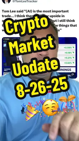Crypto Market Uodate 8-26-25 - Official Account Back Up 🎉🥳🎊#cryptomarketupdate #bitcoin #xrp #ethereum #altseason2025 
