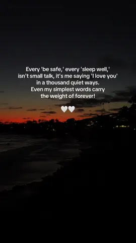 Every small word I say to you is really another way of saying I love you. The truth is, the deepest love isn't always loud... sometimes it hides in the quiet reminders, the soft check-ins, and the simple words that mean everything. I will always love you ❤️ #fyp #lovequotes #Love #relationshipgoals #loveyou 