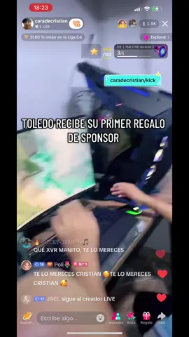 EL PRIMER SPONSOR DE TOLEDO CARADECRISTIAN LE REGALA PC GAMER, SE VIENEN GRANDES COSAS DIJUJITOS. #CARADECRISTIAN #TOLEDO #KICKPERU #VIRAL #MARINAGOLD 