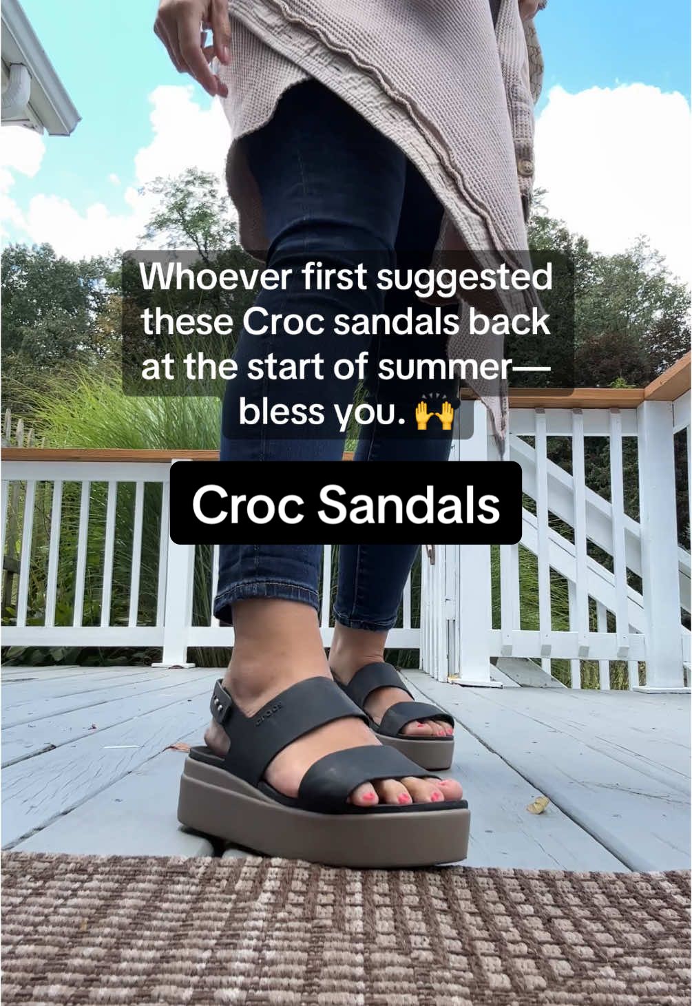 Dress her up.. dress her down .. hands down my fav sandals this summer!  #crocs #summersandals #comfortablesandals #ClothDiaperCommunity #momfit 