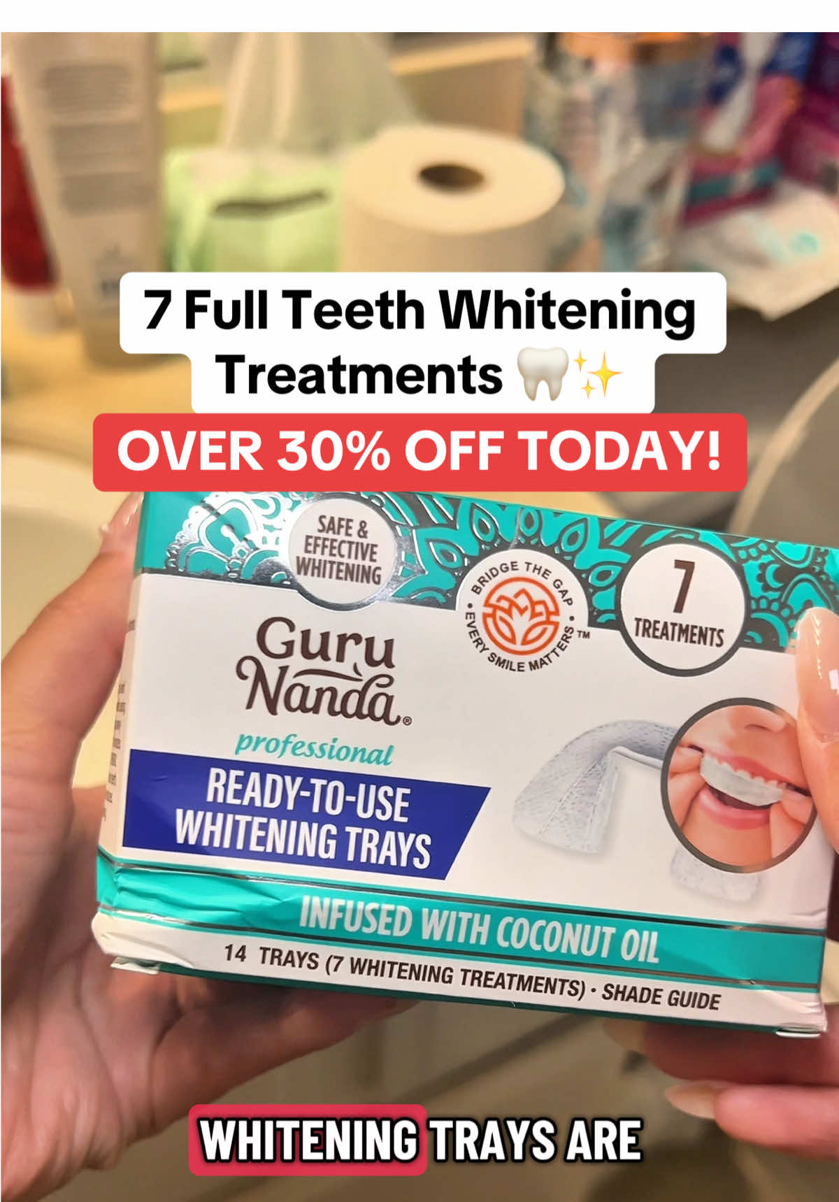 Grab these Guru Nanda teeth whitening trays today before they sell out! 🚨 #creatorsearchinsights #teethwhitening #whiteningstrips #gurunanda #whiteteeth 