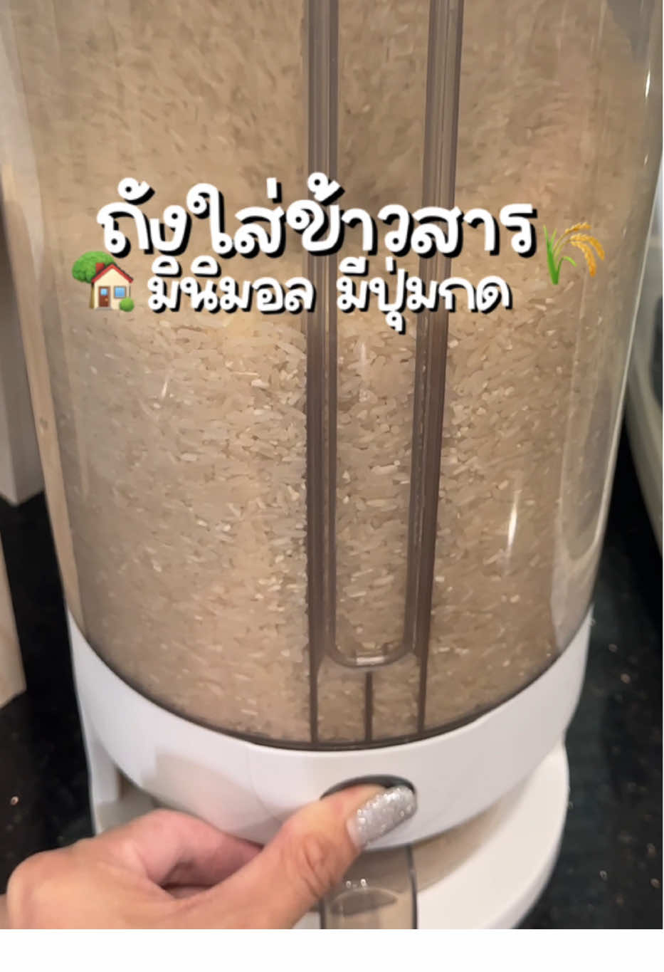 ถังใส่ข้าวสารมินิมอล มีปุ่มกด กันชื้น กันแมลง #ถังข้าวสาร #ถังข้าวสารกดได้ #กล่องเก็บข้าวสาร #ถังข้าวสารกันความชื้นกันแมลง #ถังข้าวสารมินิมอล 