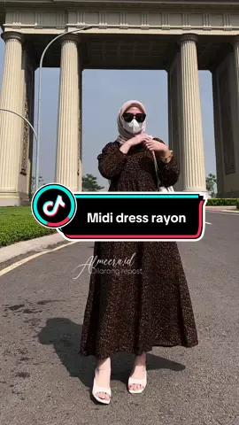 Midi dress rayon 🖤✨ #midia #mididress 