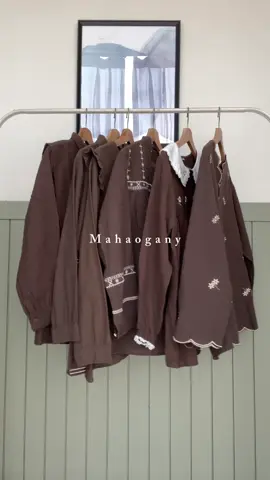 Mahogany outfit 🤎✨#fyp #mahogany #brownoutfits #kemejabordir #ootdmahogany 