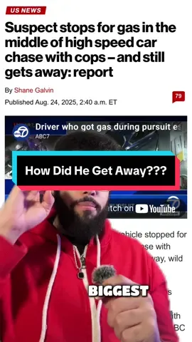 California police allowed a criminal to fill up his gas, and he STILL got away 😂 