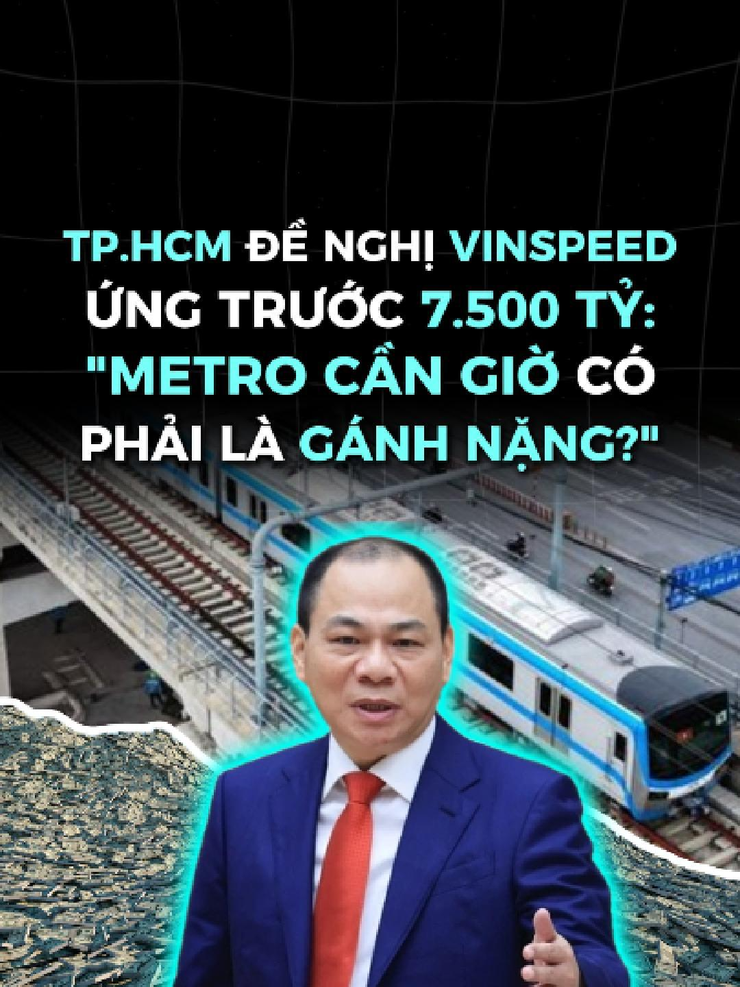 Metro dài 48,5 km nối quận 7 với Cần Giờ có tổng mức đầu tư hơn 76.000 tỷ đồng. Chỉ riêng chi phí giải phóng mặt bằng đã gần 7.500 tỷ. Thành phố đề nghị Vinspeed tạm ứng trước số tiền khổng lồ này. Liệu đây sẽ là cơ hội vàng để Cần Giờ lột xác hay là bài toán tài chính đầy rủi ro? #MetroCanGio #KinhTeVietnam #KienThucKinhTe