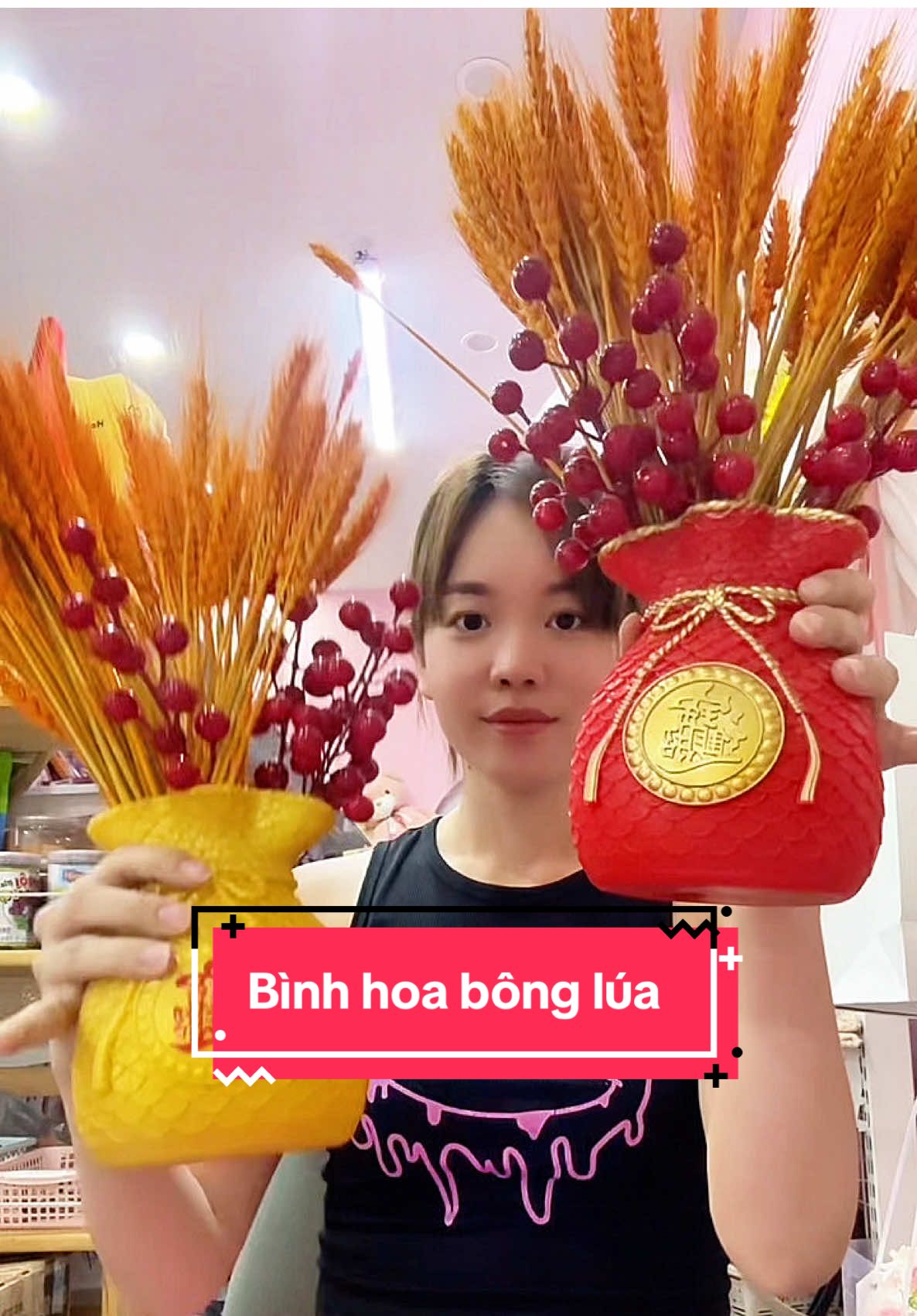 Bình hoa bông lúa trưng ông thần tài, đem lại may mắn ạ #binhhoa #binhhoaluamach #binhhoatuitien #decor #taphoamatom 