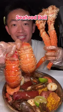 Late night seafood boil 🔥 #seafood #mukbang #asmr #fyp #eating 