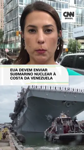 REPRESSÃO AMERICANA AOS CARTÉIS DE DROGAS Os Estados Unidos ordenaram o envio de mais embarcações de guerra para o sul do Caribe como parte do esforço do presidente Donald Trump para enfrentar as ameaças dos cartéis de drogas latino-americanos. A mobilização inclui um submarino com capacidade nuclear. A informação foi apurada pela agência de notícias Reuters. Durante o #CNN360, a correspondente @priscila_yazbek trouxe mais detalhes sobre a movimentação americana em direção à costa venezuelana. #CNNPolitica #CNNAoVivo #EUA #Venezuela #Trump #Maduro