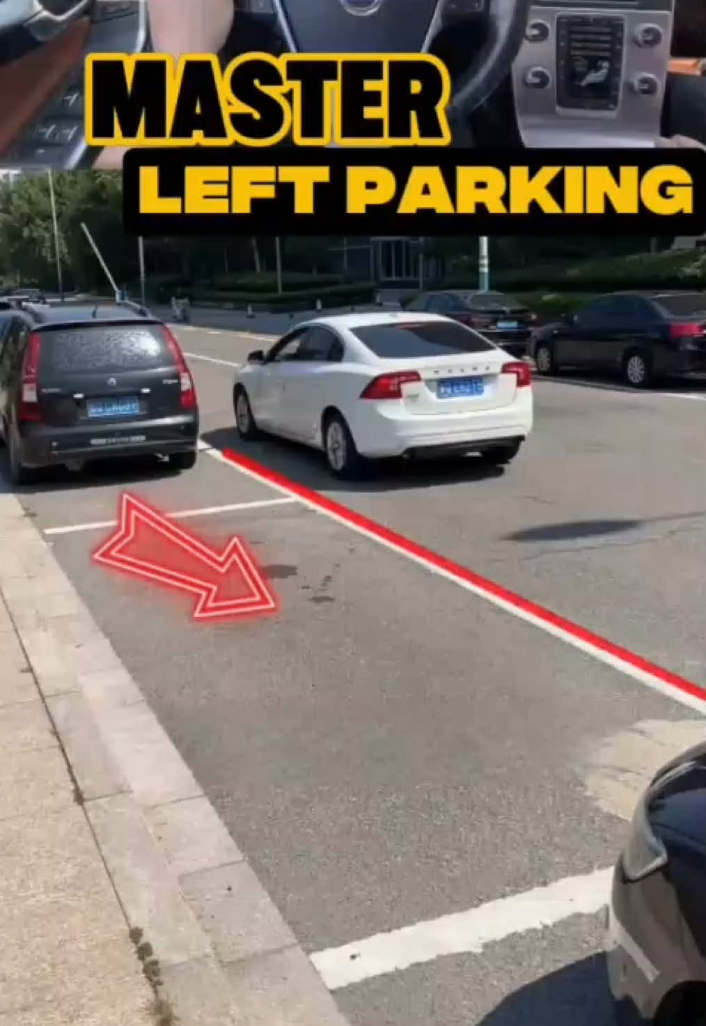 Easy Left-Side Parallel Parking Guide #carhacks #knowledge #driving #modalkontendoang 