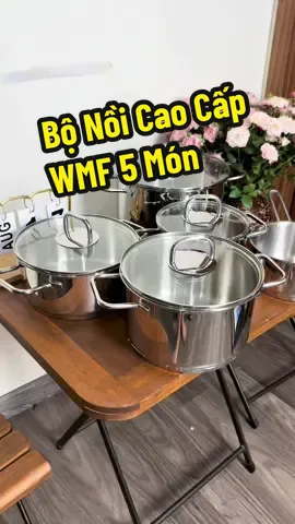 Bộ Nồi WMF 5 Món Chất Liệu Cao Cấp Thép Không Gỉ Cromargan 18/10, Quánh và Nồi 16cm, 2 Nồi 20cm, Nồi Size 24cm  #wmf #bonoiwmf #bonoiinox #bonoiinoxcaocap #bonoiinoxdaytucaocap 