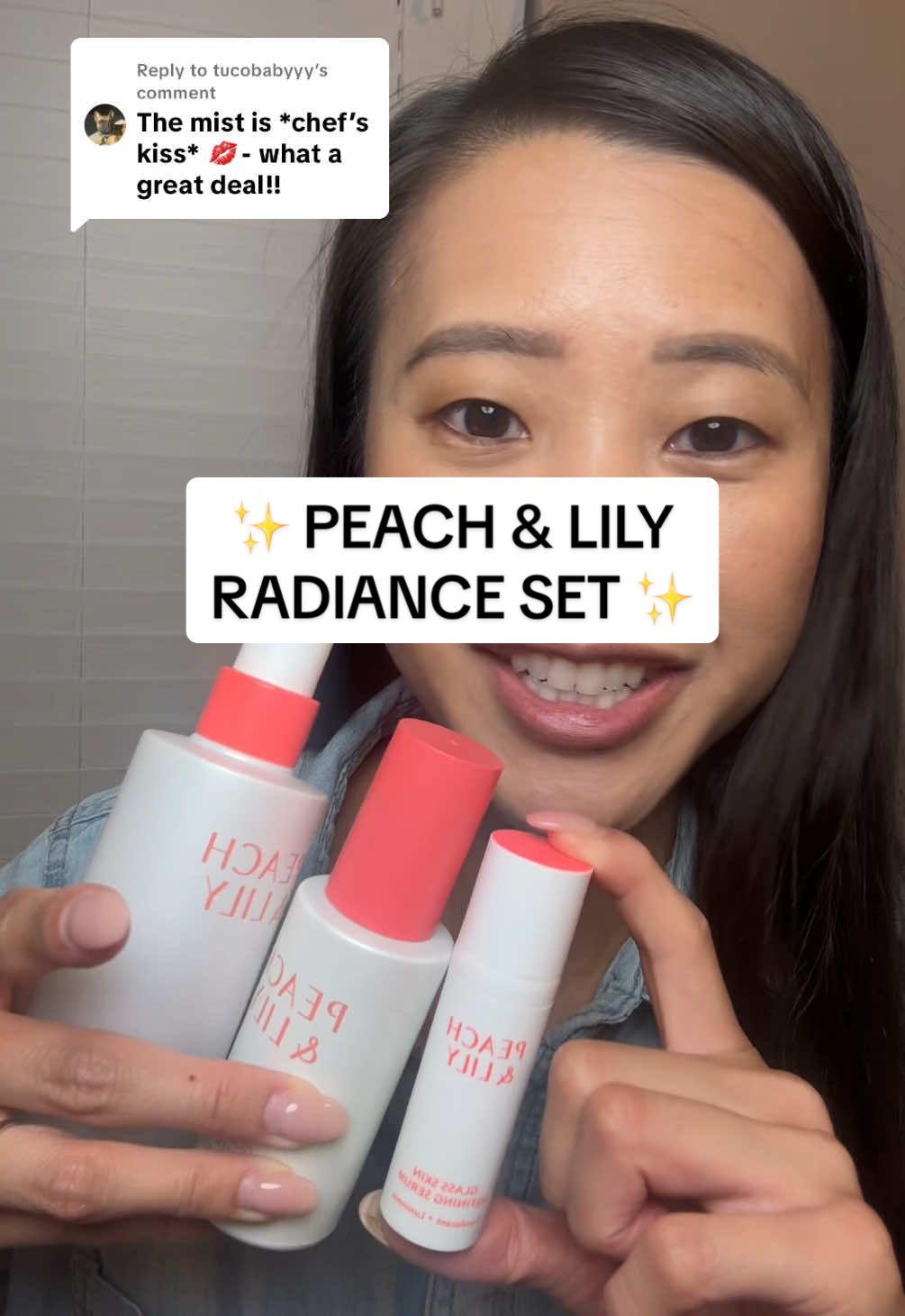 Replying to @tucobabyyy peach and Lily bundle 3 of their best sellers in a bundle and put them on a huge sale! @Peach & Lily  #peachandlily #glassskin #glassskinroutine #glassskindset #ttsbeautybesties #skincare #skincareroutines #koreanskincare #kbeauty #glassskinserum #tiktokshopcreatorpicks  #glassskinroutine #glassskinrefiningserum  #tiktokshopbacktoschool #rushtok2025 #rushtok #tiktokshoplabordaysale #glassskinveilmist #watergelmoisturizer 