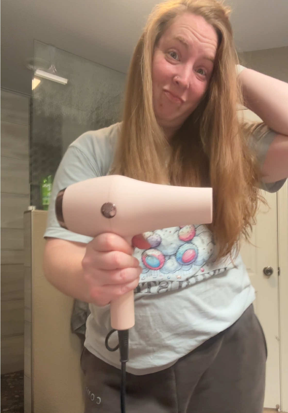 Finally getting around to blow drying my hair… at 9pm 🤷‍♀️ #MomLifeUnfiltered #TypeBMom #ADHDMom #adhdmom #adhdmoms 